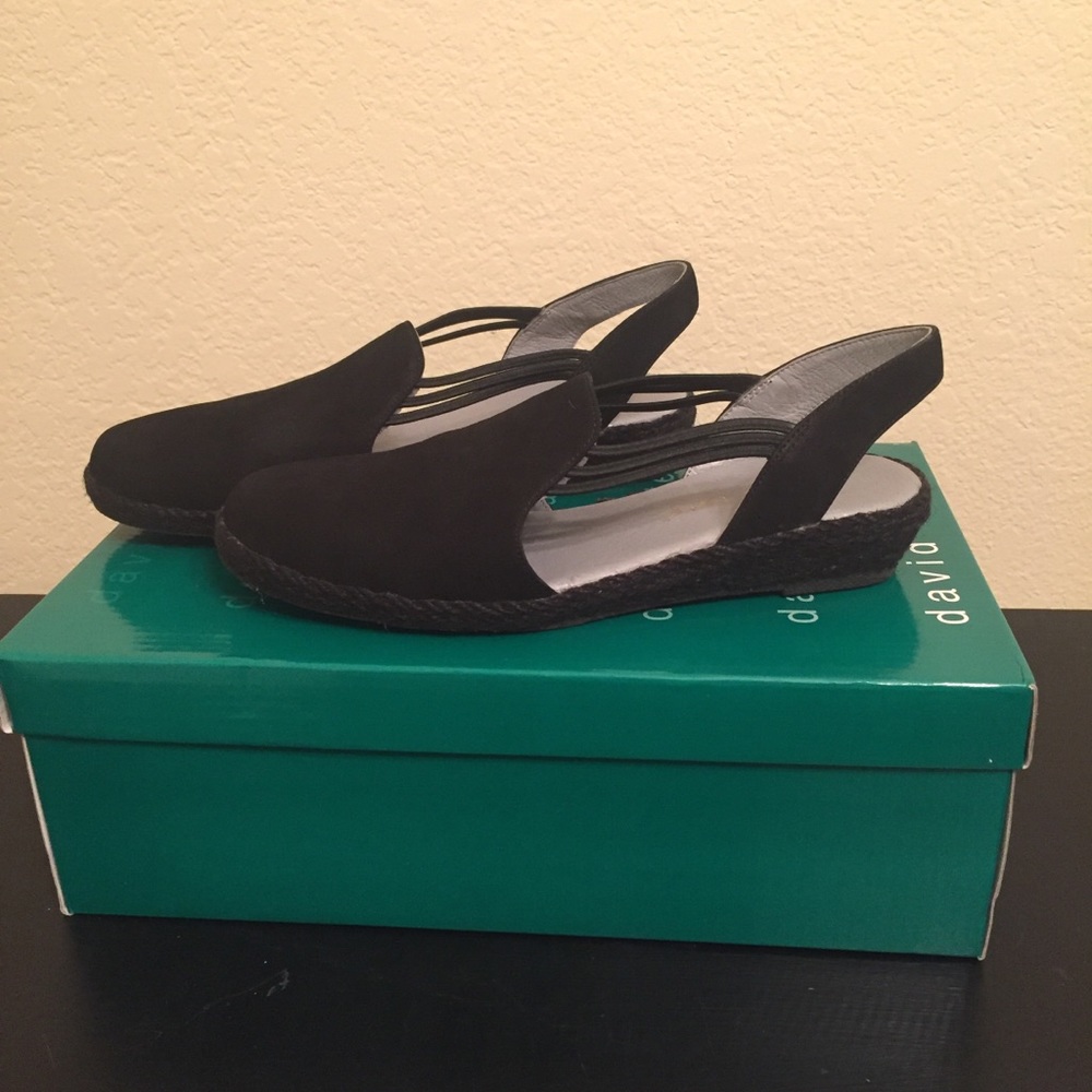 David Tate Black Sandal Loafer